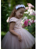 Floral Lace Tulle Flower Girl Dress